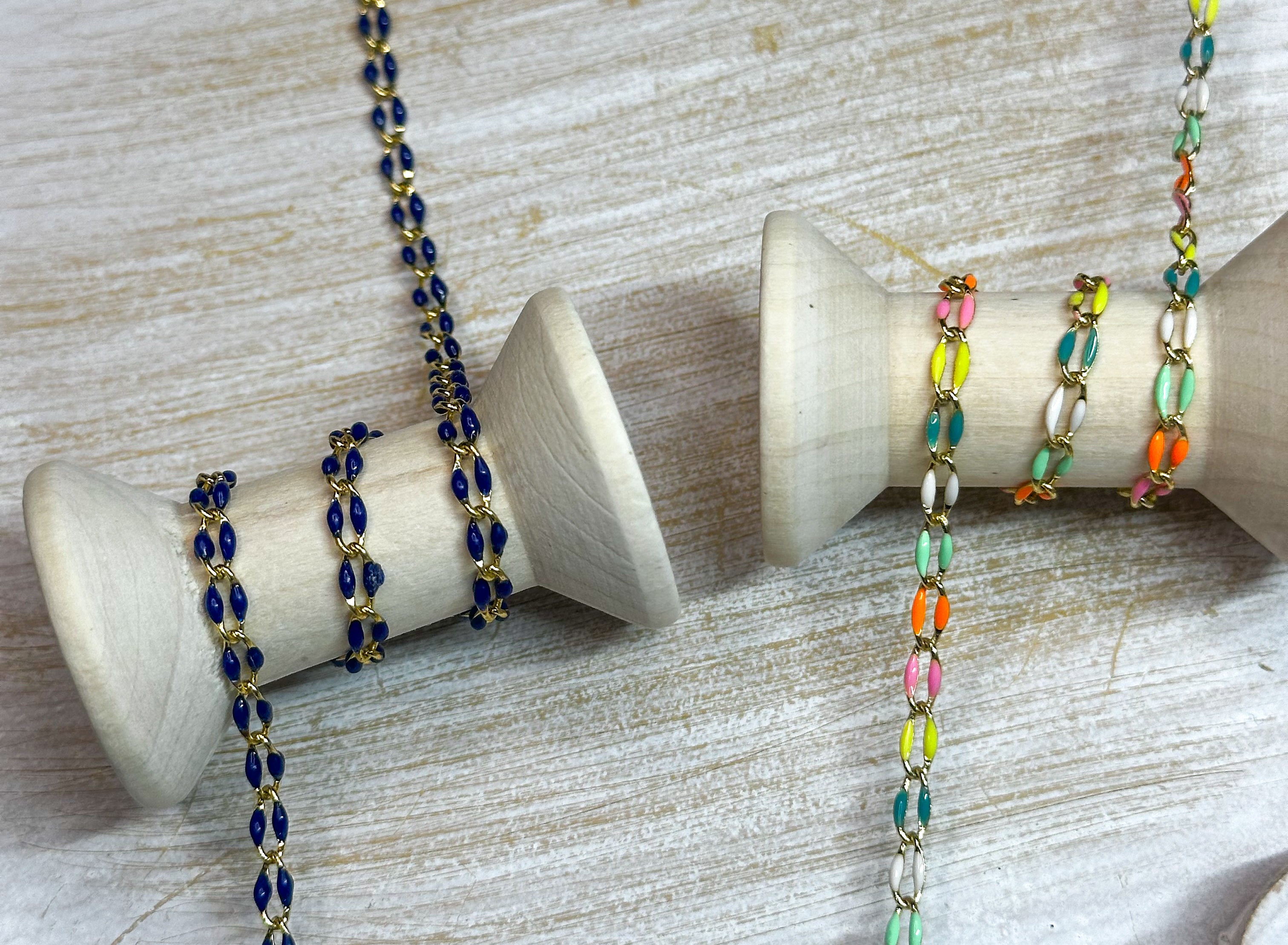 Gold Filled Colorful Enamel Chain